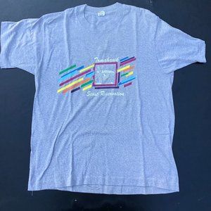 BOY SCOUTS - Tomahawk Scout Reservation Vintage (1989) Gray T-Shirt - XLarge